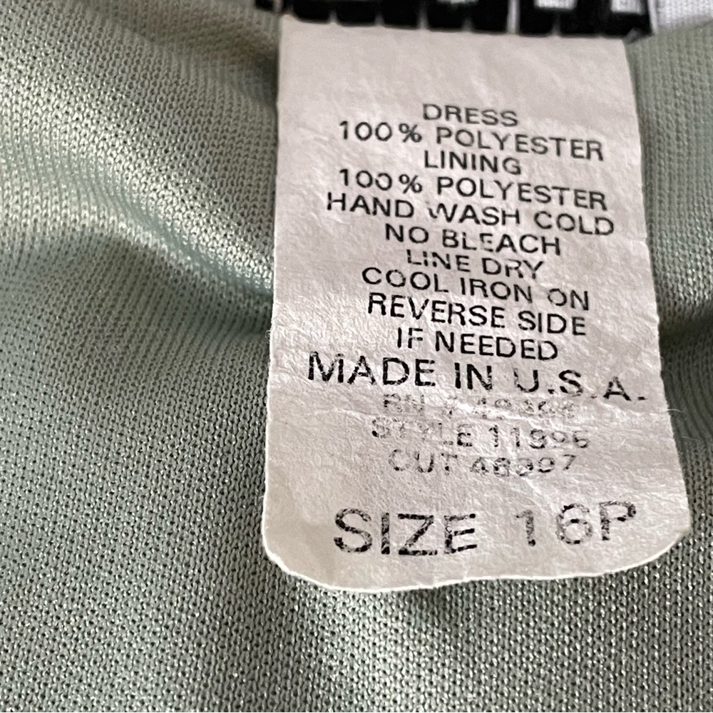 R&M Richards Vintage One Piece Dress Sz 16 Petite - Picture 5 of 11